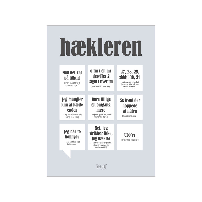 Hækleren — Grå — Art print by Dialægt from Poster & Frame