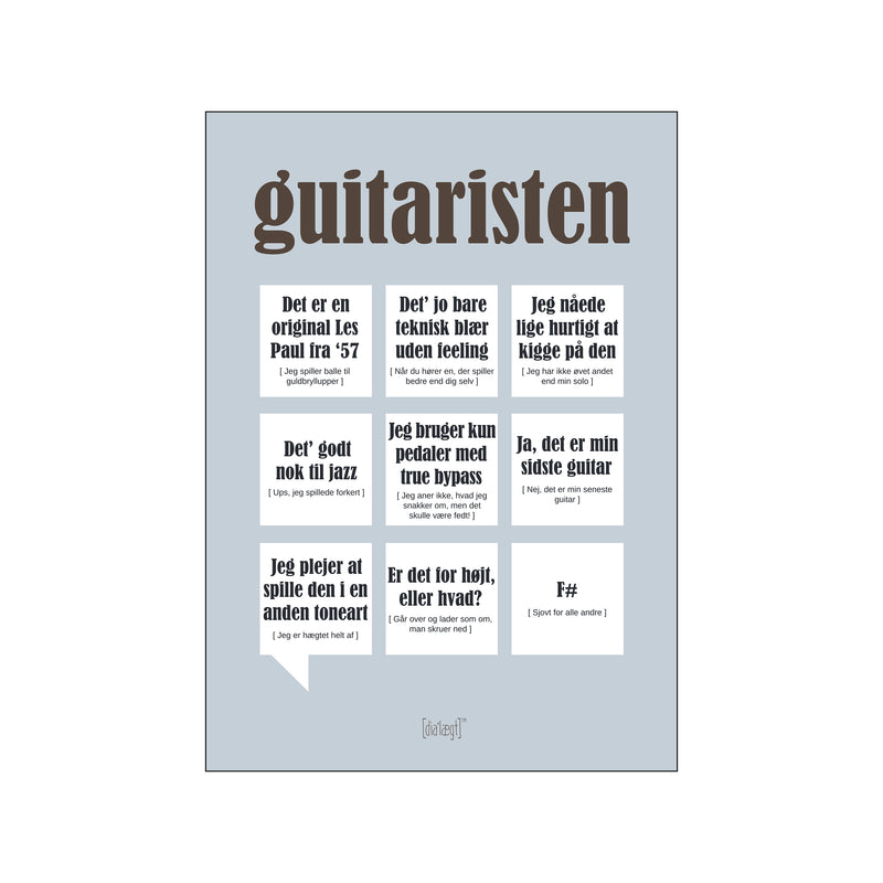 Guitaristen — Grå — Art print by Dialægt from Poster & Frame