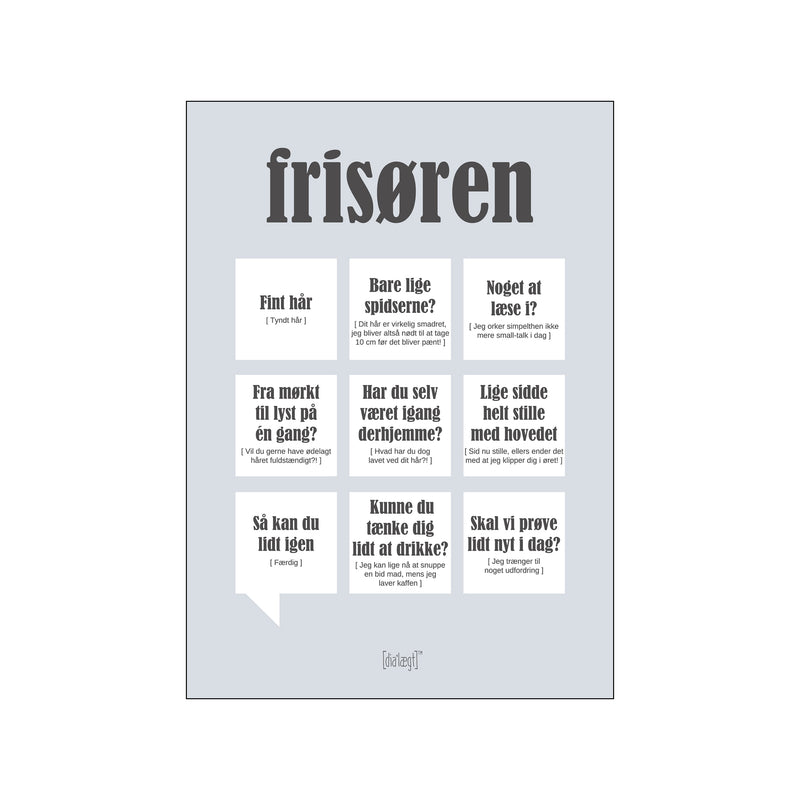Frisøren — Grå — Art print by Dialægt from Poster & Frame
