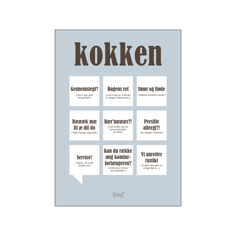 Kokken — Grå — Art print by Dialægt from Poster & Frame