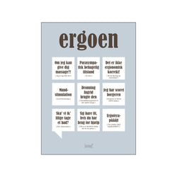 Ergoen — Grå — Art print by Dialægt from Poster & Frame