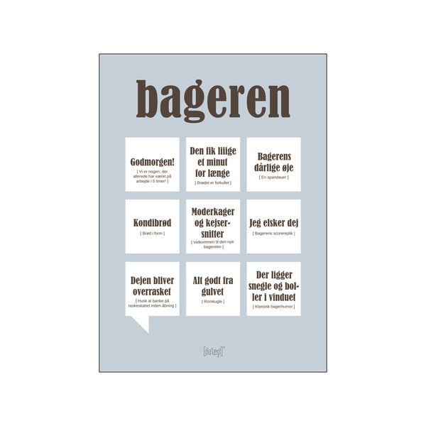 Bageren — Grå — Art print by Dialægt from Poster & Frame