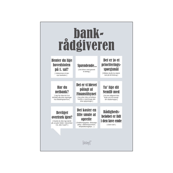 Bankrådgiveren — Grå — Art print by Dialægt from Poster & Frame