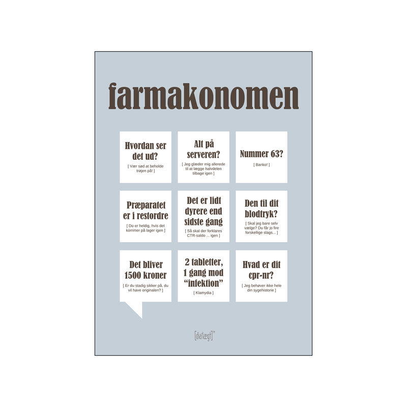 Farmakonomen — Grå — Art print by Dialægt from Poster & Frame