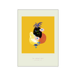 LaFaccia yellow — Art print by Das Rotes Rabbit from Poster & Frame