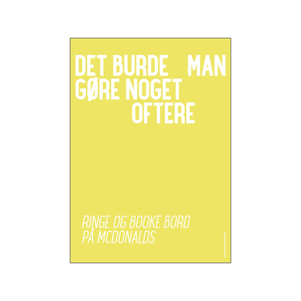 McDonalds — Art print by Det burde man... from Poster & Frame