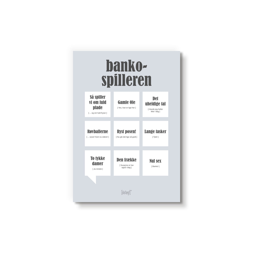 Spænding toksicitet Hjemland Bankospilleren - Art Card – B2C | Poster & Frame