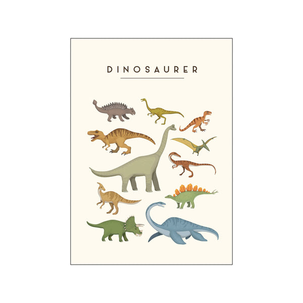 Dinosaurer – Børneplakat — Art print by Citatplakat from Poster & Frame