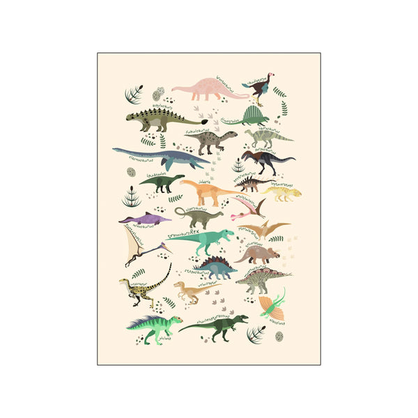 Dinosaurer ll – Børneplakat — Art print by Citatplakat from Poster & Frame