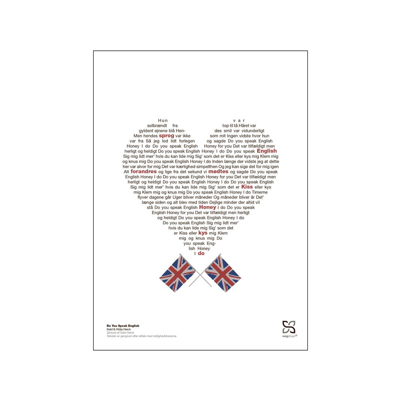 Do You Speak English - Keld og Hilda — Art print by Songshape from Poster & Frame