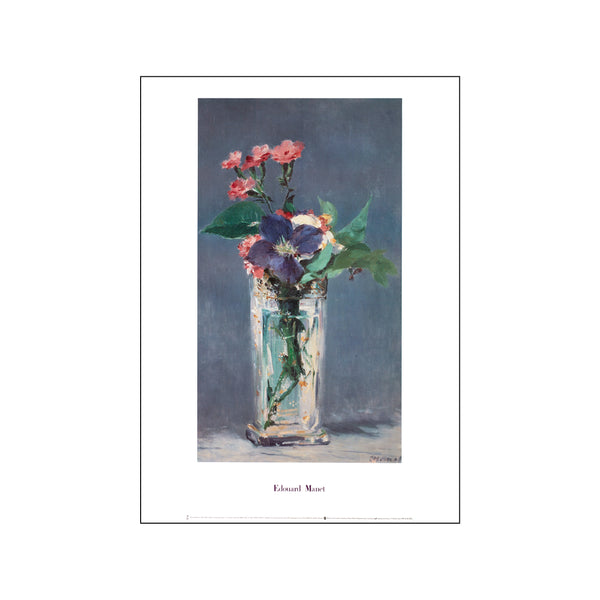 Oeillets et clématite dans un vase de cristal — Art print by Edouard Manet from Poster & Frame