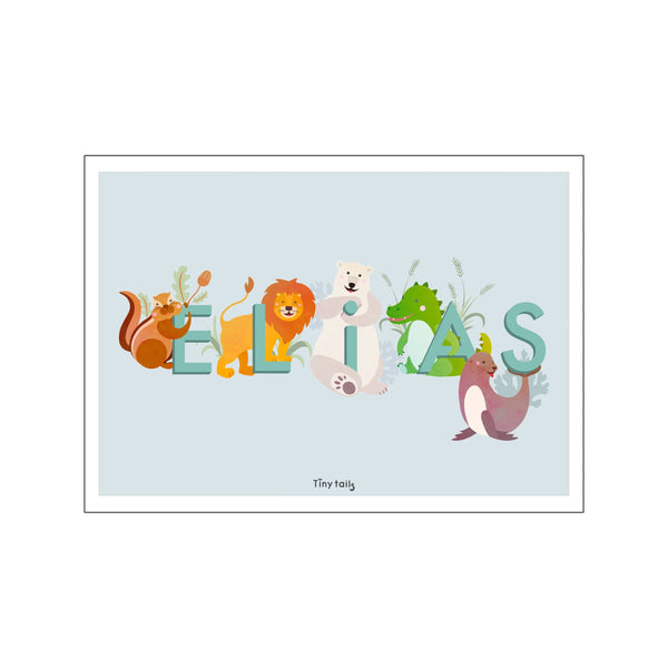 Elias - blå — Art print by Tiny Tails from Poster & Frame