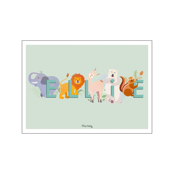 Ellie - grøn — Art print by Tiny Tails from Poster & Frame