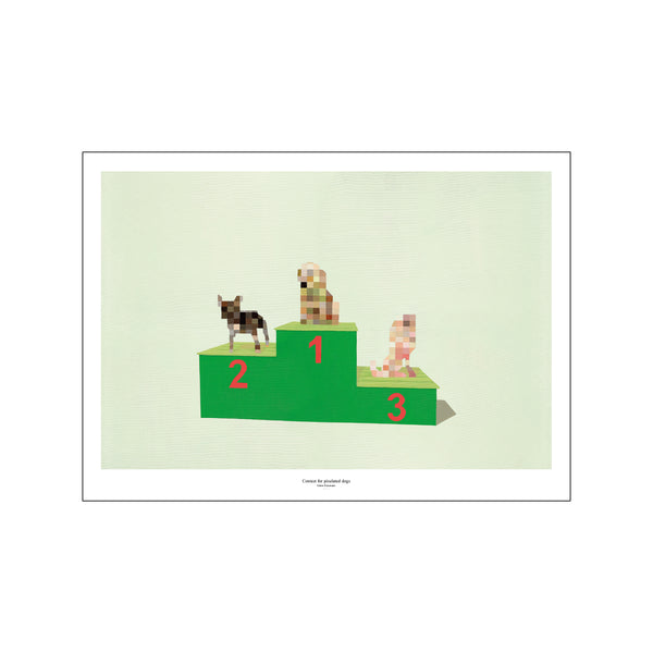 Contest for pixelated dogs — Art print by Esben Pretzmann from Poster & Frame