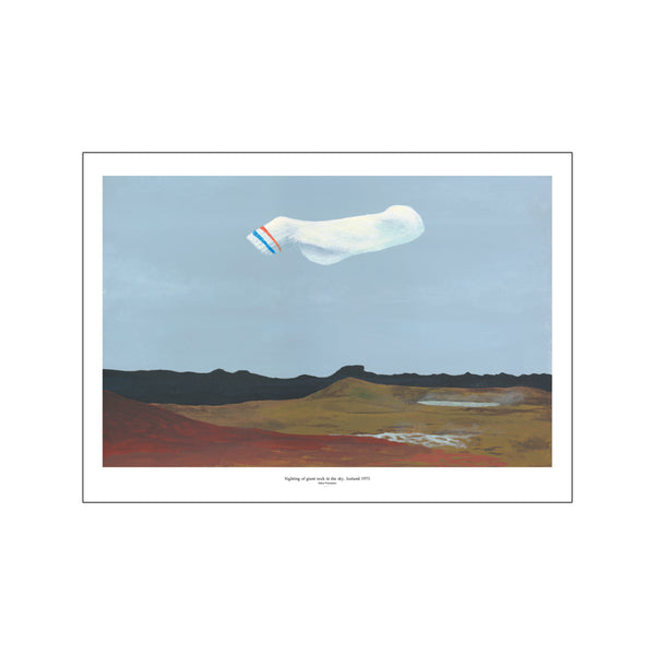 Sighting of giant sock in the sky Iceland 1973 — Art print by Esben Pretzmann from Poster & Frame