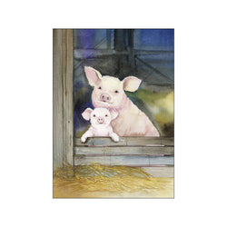 Farm Family Pigs — Art print by Wild Apple from Poster & Frame