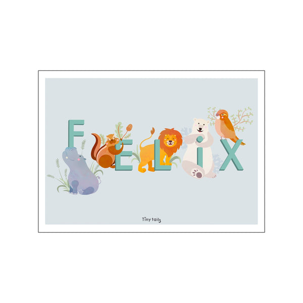 Felix - blå — Art print by Tiny Tails from Poster & Frame