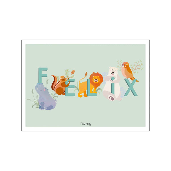Felix - grøn — Art print by Tiny Tails from Poster & Frame
