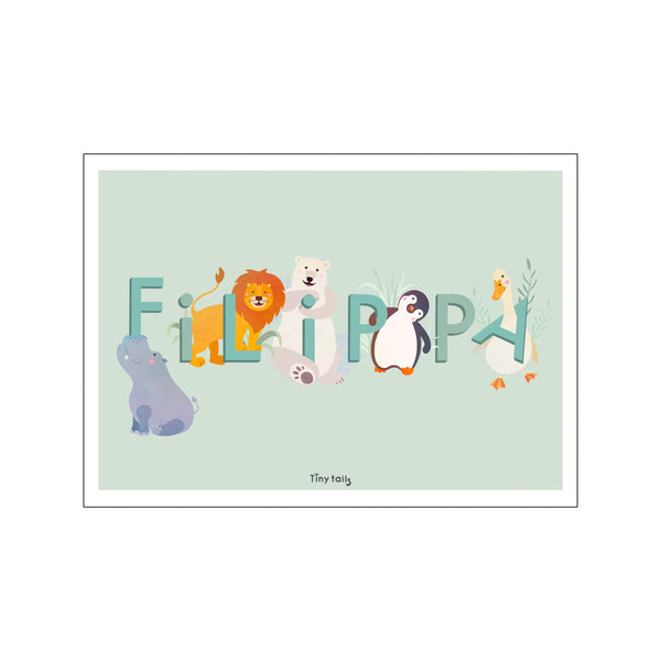 Filippa - grøn — Art print by Tiny Tails from Poster & Frame