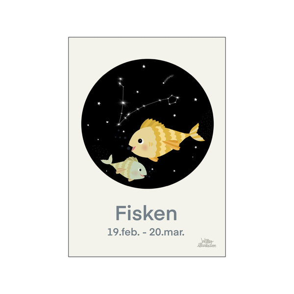Fisken Blå — Art print by Willero Illustration from Poster & Frame