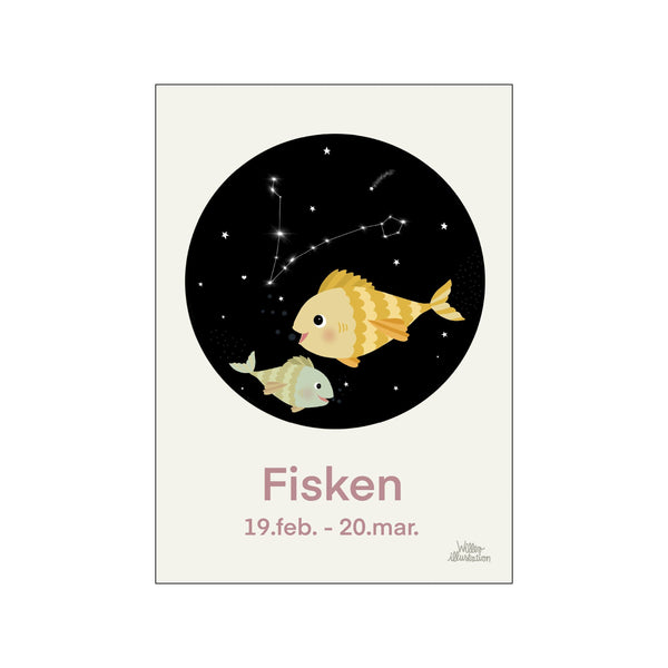 Fisken Rosa — Art print by Willero Illustration from Poster & Frame