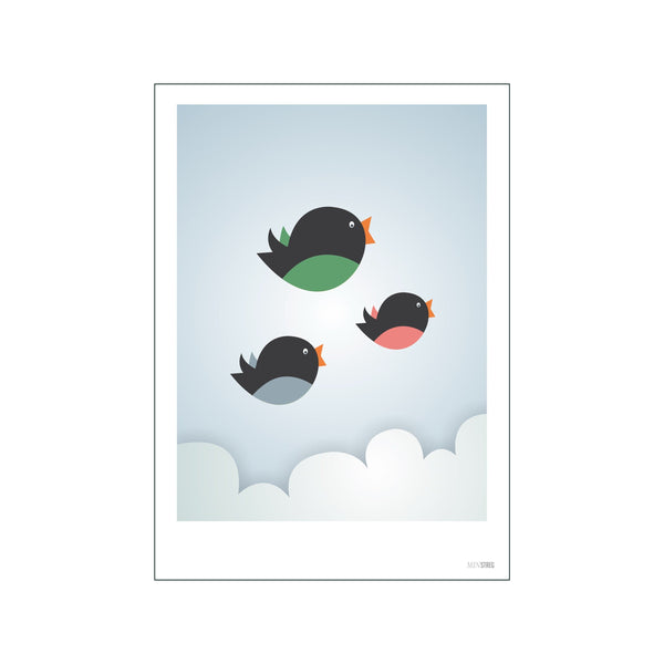 Flyvende Fugle — Art print by Min Streg from Poster & Frame