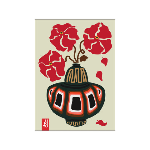 Ukiyo Vase Flower Greige - Art Card