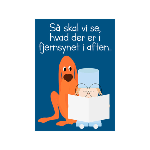 Fredagsbio – Fjernsyn i aften — Art print by Citatplakat from Poster & Frame