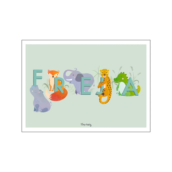 Freja - grøn — Art print by Tiny Tails from Poster & Frame
