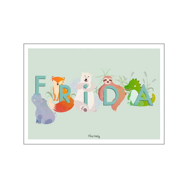 Frida - grøn — Art print by Tiny Tails from Poster & Frame