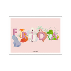 Frida - lyserød — Art print by Tiny Tails from Poster & Frame