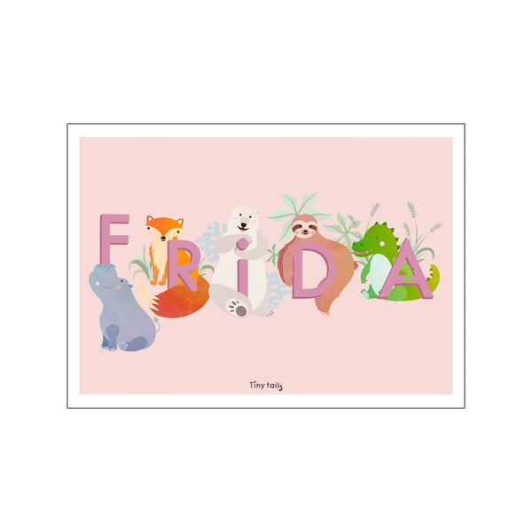 Frida - lyserød — Art print by Tiny Tails from Poster & Frame
