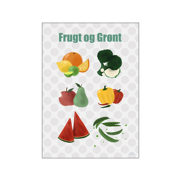 Frugt og grønt — Art print by Willero Illustration from Poster & Frame