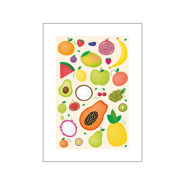 Frugtplakat – Børneplakat — Art print by Citatplakat from Poster & Frame