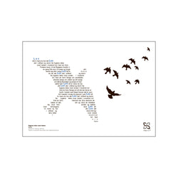 Fuglene letter mod vinden - Tørfisk — Art print by Songshape from Poster & Frame