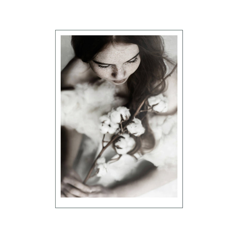 Girl with Cottonflower — Art print by Ingrey Studio from Poster & Frame