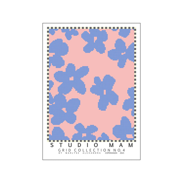 Grid Collection — No 4 Cornflower — Art print by Studio MAM from Poster & Frame