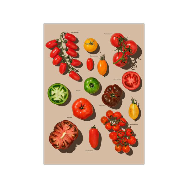 Grøntsager - Tomater — Art print by Planetarisk Kogebog from Poster & Frame