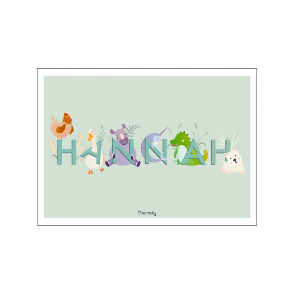 Hannah - grøn — Art print by Tiny Tails from Poster & Frame