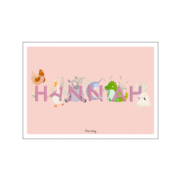 Hannah - lyserød — Art print by Tiny Tails from Poster & Frame