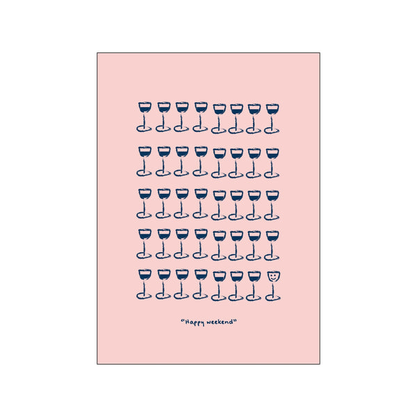Happyweekend Pink/Blue — Art print by Life of van Dijk from Poster & Frame