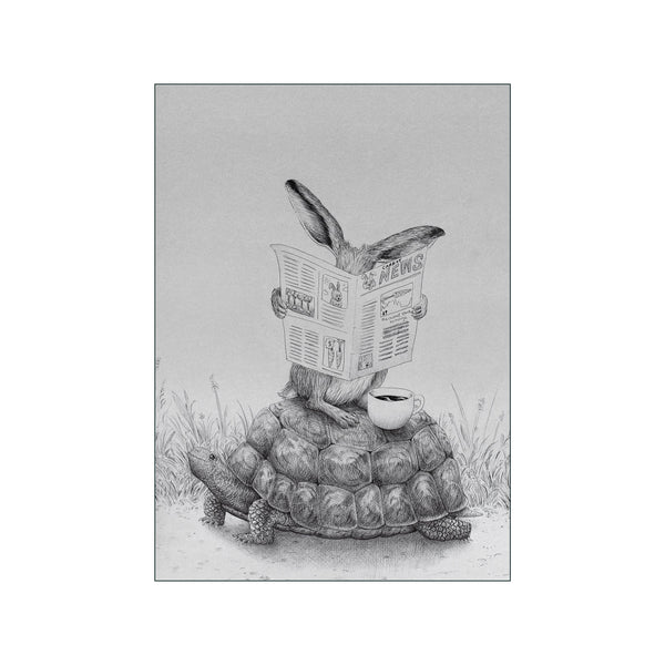 Hare And Turtle — Art print by Morten Løfberg from Poster & Frame
