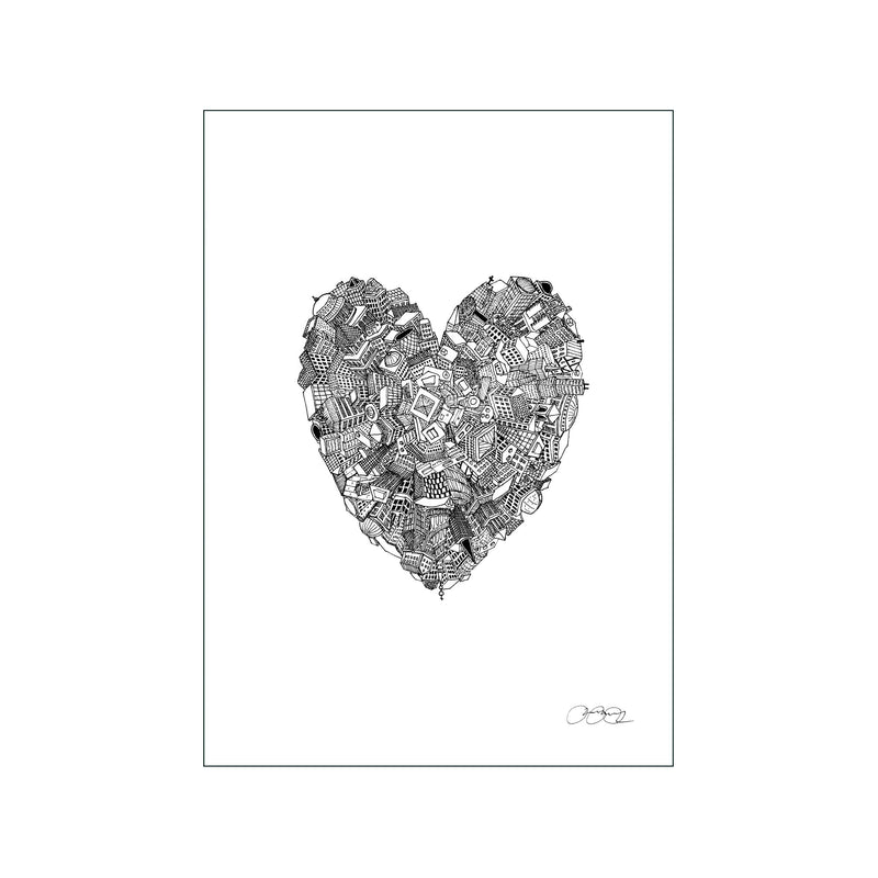 Heart White — Art print by Benjamin Noir from Poster & Frame
