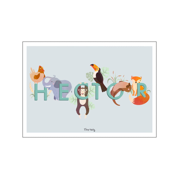 Hector - blå — Art print by Tiny Tails from Poster & Frame