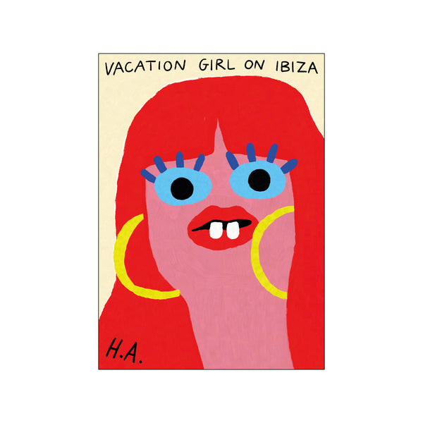 Vacation girl on Ibiza — Art print by Hello Atelier from Poster & Frame