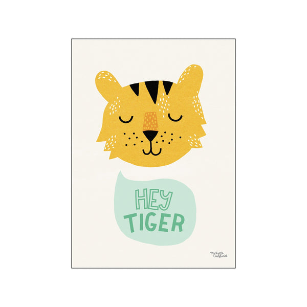 Hey tiger single — Art print by Michelle Carlslund - Kids from Poster & Frame