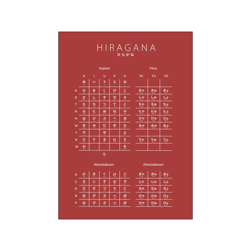 Hiragana Red — Art print by Mette Iversen from Poster & Frame