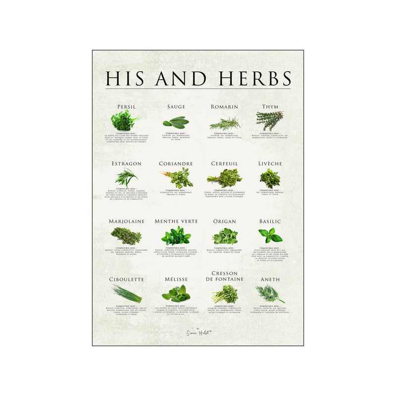 His and Herbs — Art print by Simon Holst from Poster & Frame
