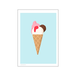 Ice cream cone — Art print by Wonderhagen from Poster & Frame