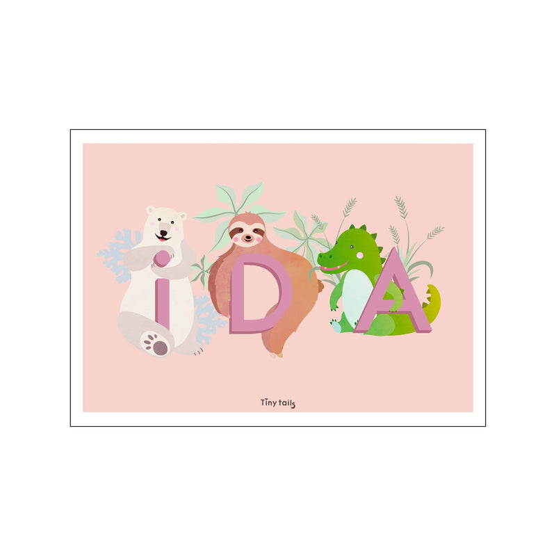 Ida - lyserød — Art print by Tiny Tails from Poster & Frame